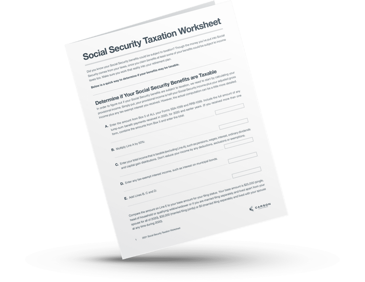 Social Security Taxation Worksheet