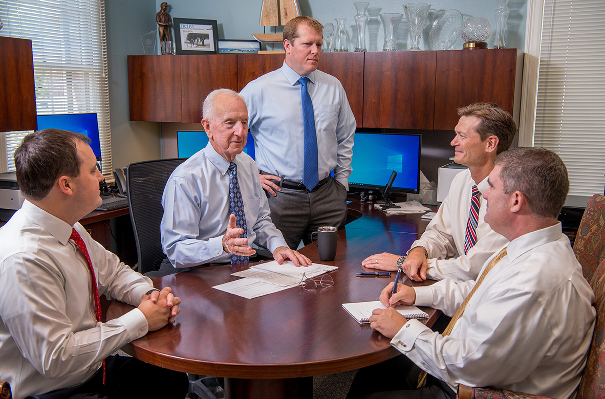 Financial advisor and client reviewing information