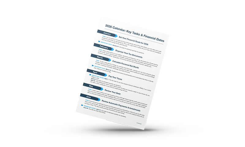 2026 Calendar: Key Tasks & Financial Dates