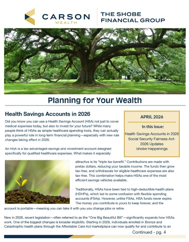 Shobe Newsletter-April-2026-PLANNING FOR YOUR WEALTH - April 2026-1