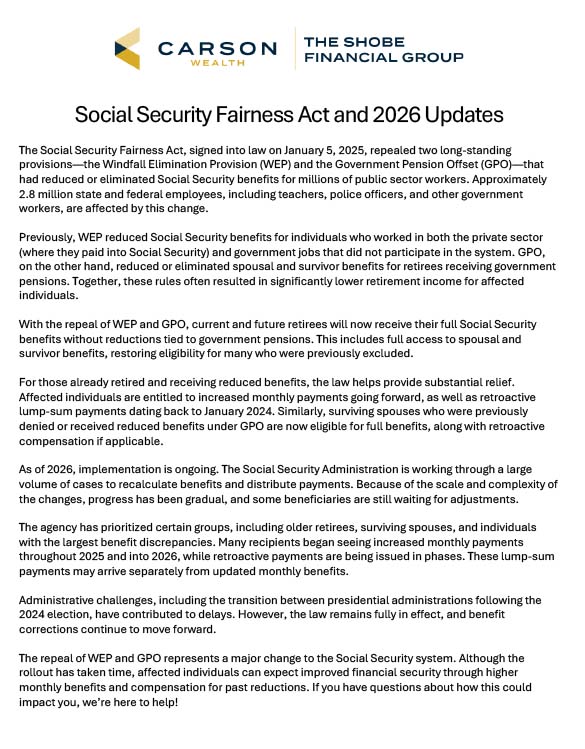 Shobe Resource-Social Security Fairness Act and 2026 Updates-1