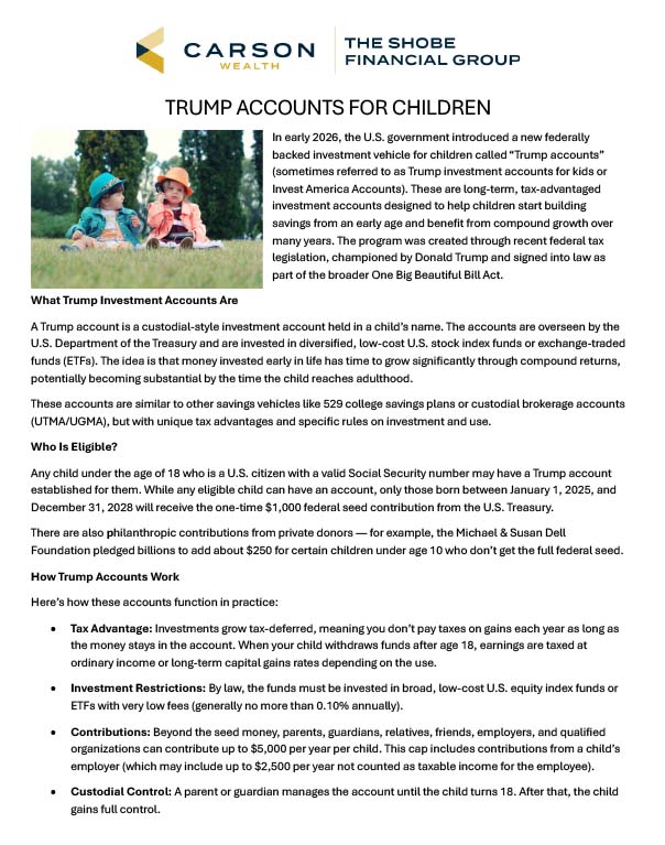 Shobe Resource-Trump acct info and how to establish-1
